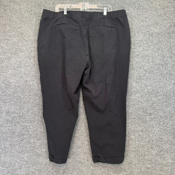 Lands End Starfish Pants Women 2X Black Pintuck Straight Leg Comfort Plus Size - Picture 6 of 10